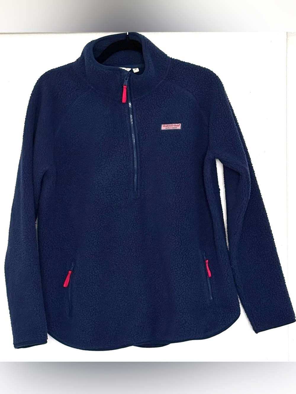 Vineyard Vines Sherpa Half-Zip Pullover Navy Size M